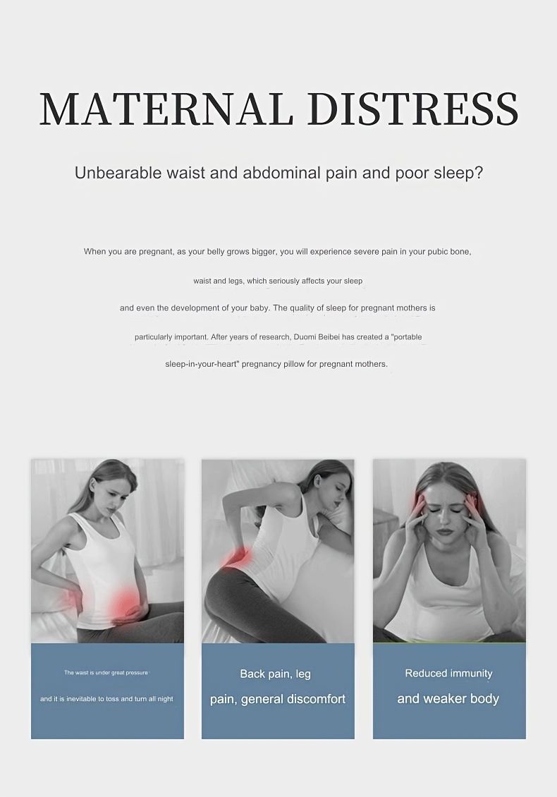 Adjustable U-Shaped Maternity Pillow - Medium Soft Polyester Fiber With Back, Lumbar & Belly Support - Multifunctional Pregnancy Sleeping Aid Cushion_voghion.com