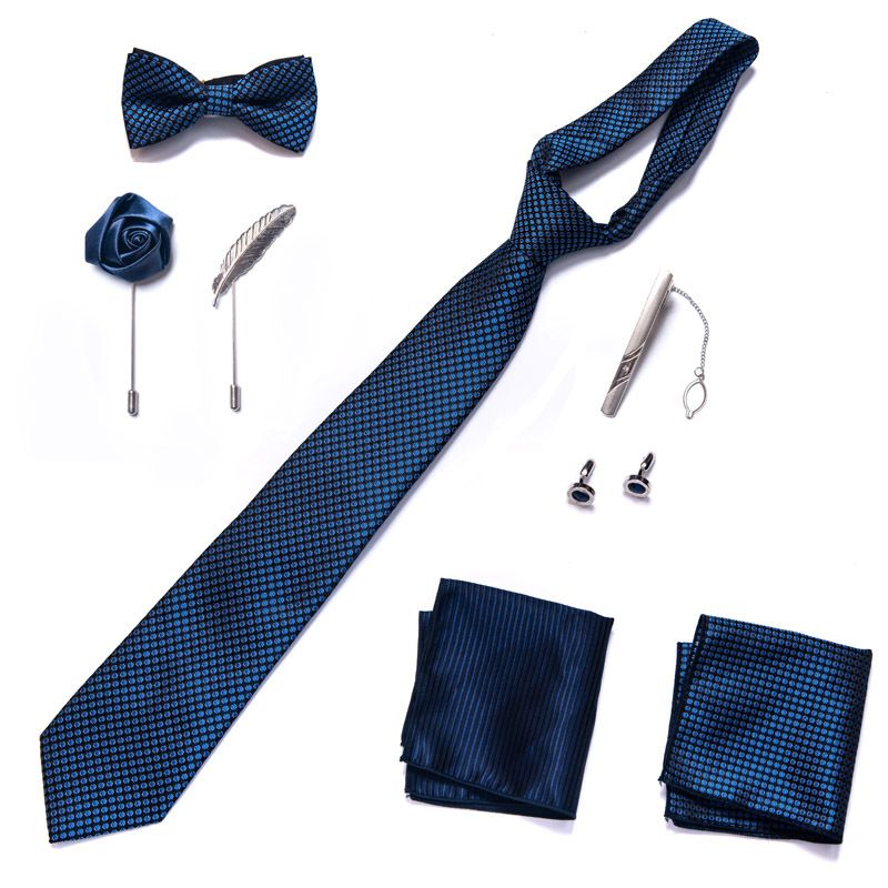 Abito cravatta pronto, papillon, accessori da uomo, set da 8 pezzi, corpetto, spilla, gemelli, abito formale, matrimonio_voghion.com
