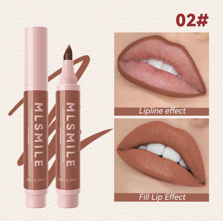MLSMILE Non Stick Cup Lip Dye Pen Matte Easy To Color Marker Lipstick Lip Glaze Lip Liner_voghion.com