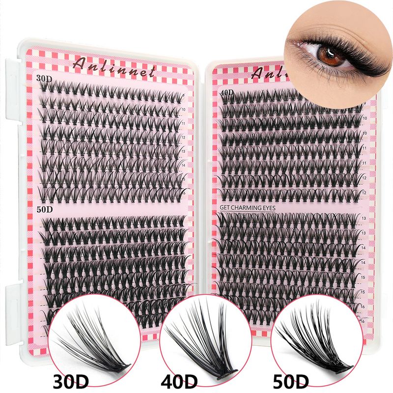 30D/40D/50D Mixed False Eyelashes Book - High Volume Pack (Fluffy Cluster Lashes, DIY Extension, Natural & Dramatic Styles, Bulk Supply)_voghion.com
