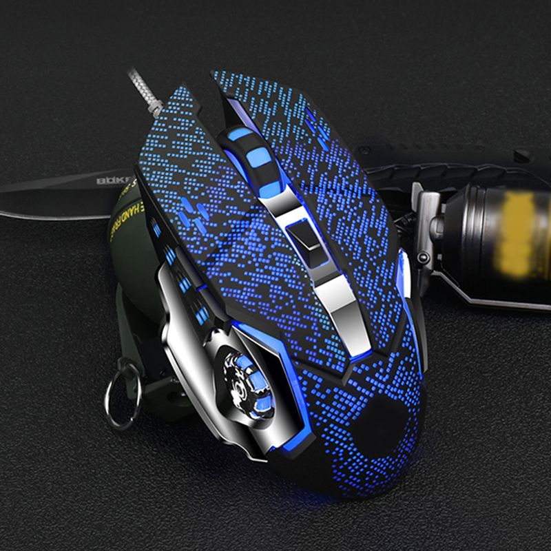 Xinweiqing Wired USB LED Optical ABS Colorful Lights Effect Mechanical Gaming Mouse for PC Laptop Gamer_voghion.com