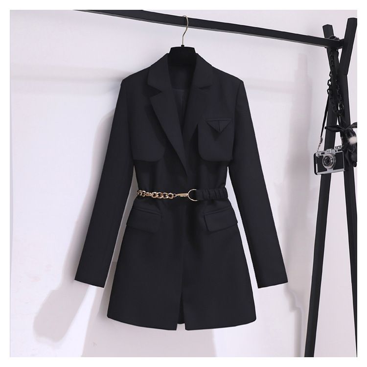 Giacca a Vento da Donna Primavera e Autunno Nuovo Top in Stile Coreano Chic Giacca da Abito Color Caffè per Donna Abito da Donna di Fascia Alta Primavera e Autunno_voghion.com