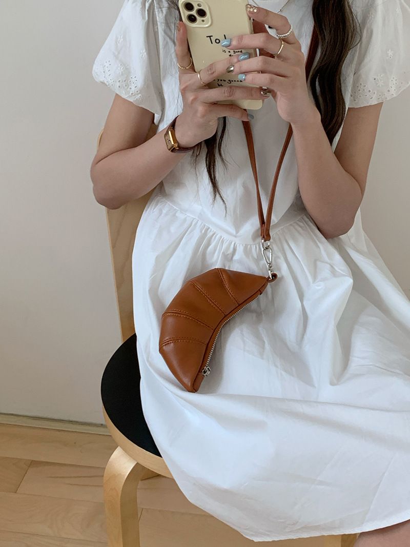 Portafoglio appeso al collo Zero con design carino a forma di corno di mucca e piccola mini borsa a tracolla concava per rossetto e auricolari_voghion.com