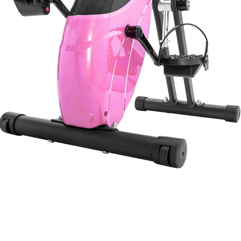 Folding Exercise Bike, Fitness Upright And Recumbent X-Bike With 16-Level Adjustable Resistance, Arm Bands And Backrest_voghion.com