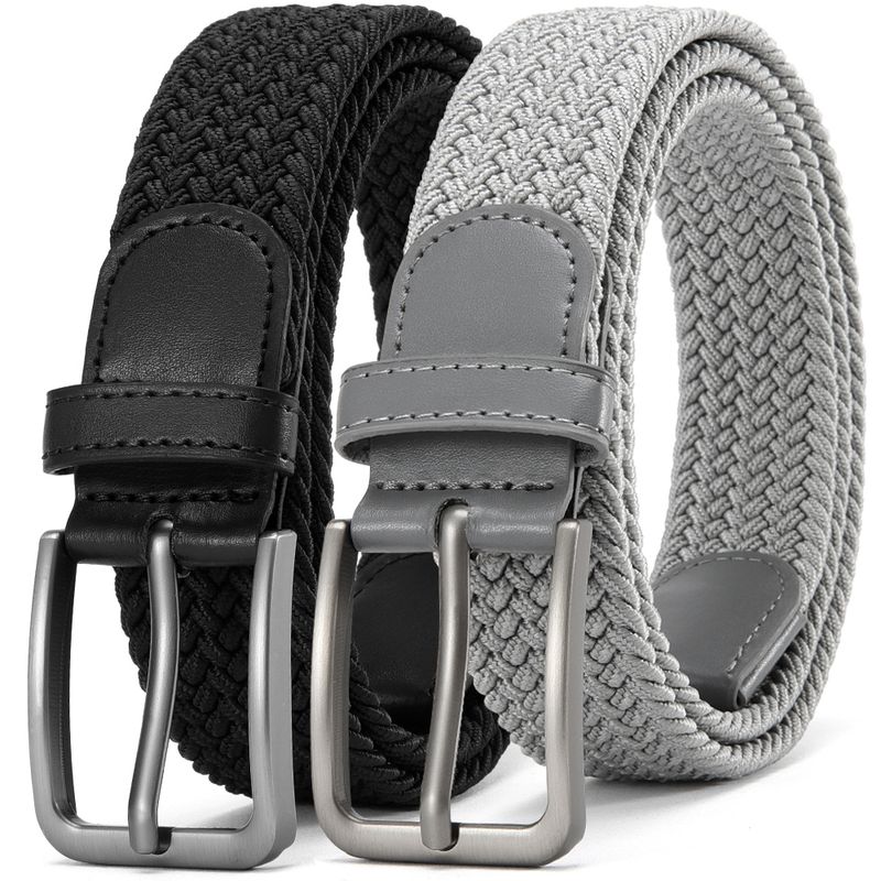 HOT 125cm Men's Elastic Belts Women'S Unisex Casual Woven for Outdoor Rock Climbing Training Work Paired with Jeans Belt_voghion.com