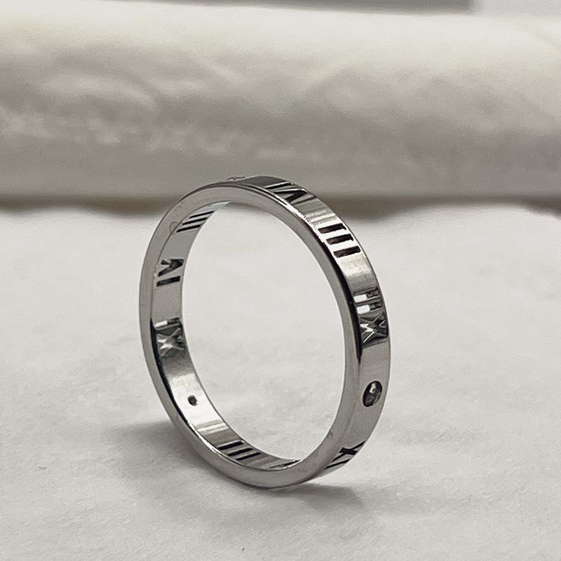 Anello di coppia in titanio con numeri romani, di alta qualità, alla moda, tempestato di diamanti, in acciaio inossidabile_voghion.com