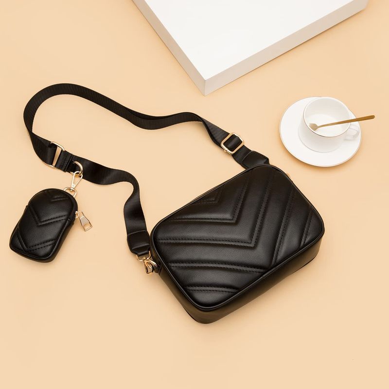 Borsa a tracolla singola in pelle alla moda per donna con portamonete e portacellulare staccabili_voghion.com