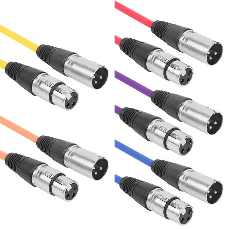 10 m XLR 3-nastainen kaapeli uros-naaras suojattu mikrofonin jatkokaapelit johto johto linja musta mikrofonille_voghion.com
