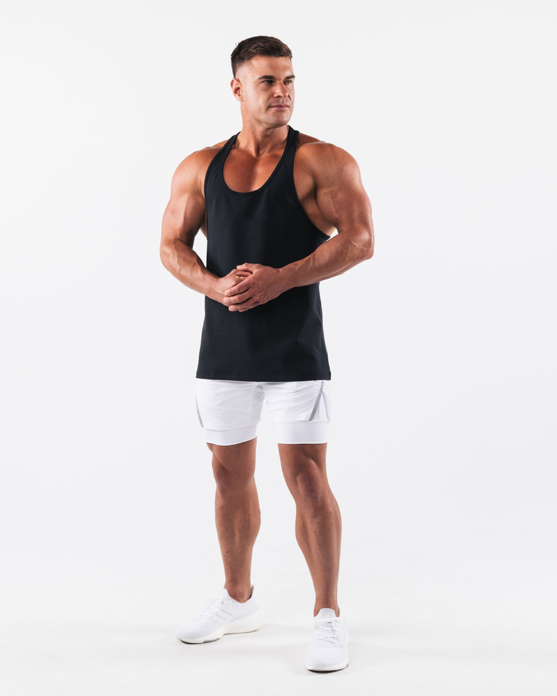 Sportliche Freizeitkleidung für Männer mit flachem Saum, atmungsaktivem Fitnessstudio, Laufen und Weste in Form eines Eisernen Kreuzes_voghion.com