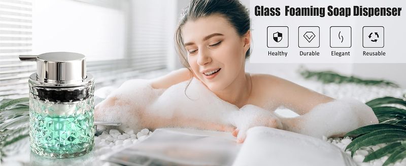 RYYD Foam Soap Dispenser - Glass Refillable|Large Pump|Bathroom_voghion.com
