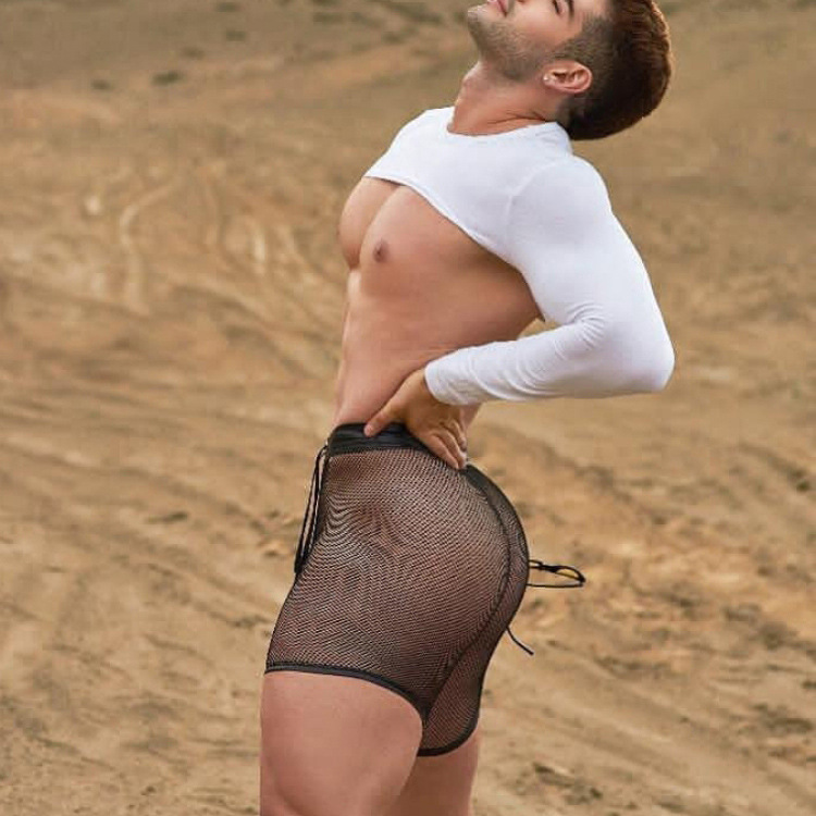 Men's Clothing Sun protection sleeve quick-drying T-shirt Fitness training clothes running clothes long sleeve high elastic tights_voghion.com
