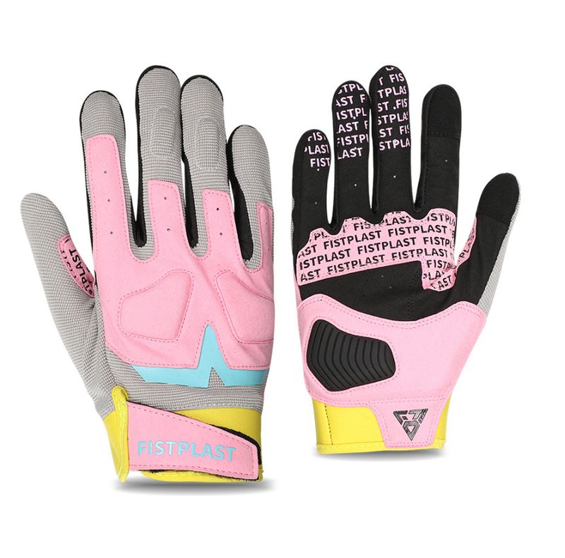FISTPLAST Men's And Women's Small Touch Screen Macron Four Color Off Road Motorcycle Wear Resistant Long Finger Gloves_voghion.com