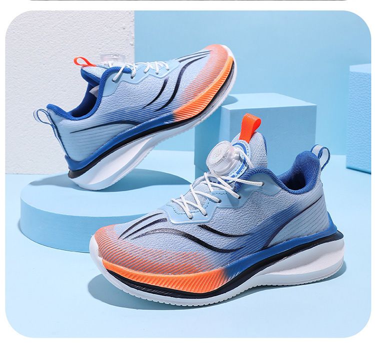 Children's Shoes Spring And Autumn Children's Sports Shoes Rotating Buckle Running Shoes Lightweight Breathable Mesh Student Fashion Men_voghion.com