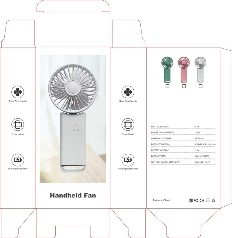 New Handheld USB Rechargeable Folding Small Portable Mini Neck Hanging Fan Gift_voghion.com