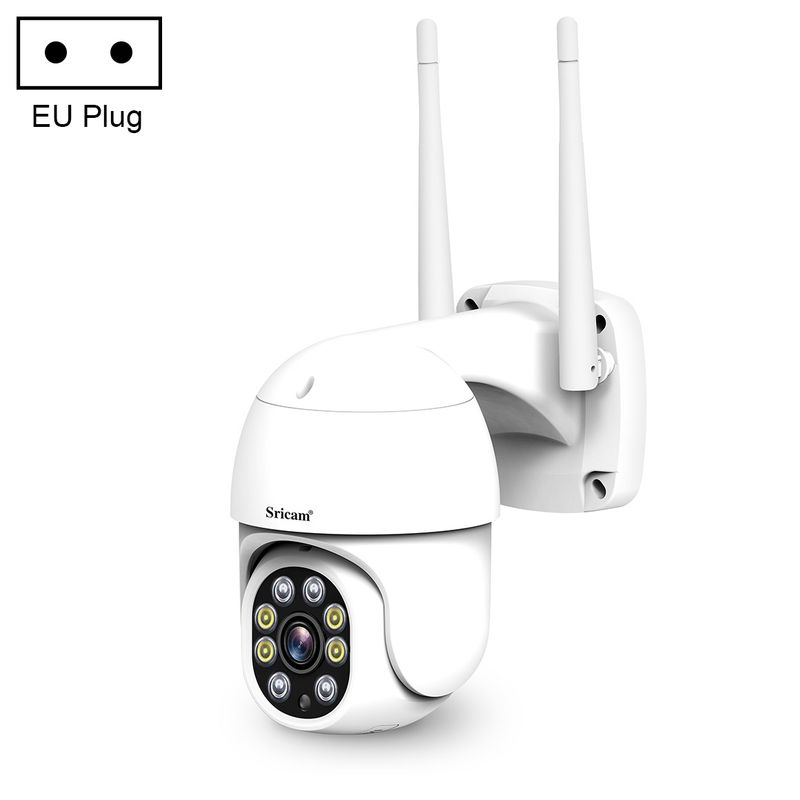 SP028 1080P HD utomhus PTZ-kamera, stöd för tvåvägsljud / Rörelsedetektering / Humanoiddetektering / Färg Night Vision / TF-kort, EU-kontakt_voghion.com