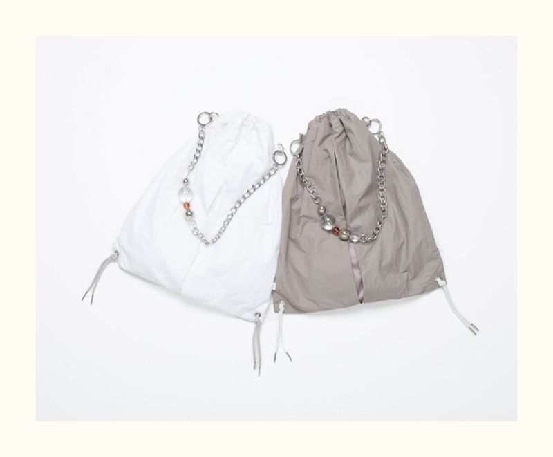 Catena di moda di nicchia coreana perline da donna 2024 nuovo zaino con coulisse borsa a tracolla singola con più stili posteriori_voghion.com