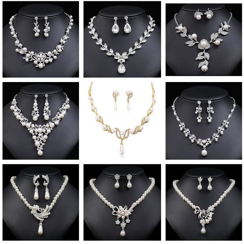 Halskettenset für Damen, leichter Luxus, hinreißend, Brauthalskette, Palastperle, übertriebene Persönlichkeit, Schlüsselbein_voghion.com
