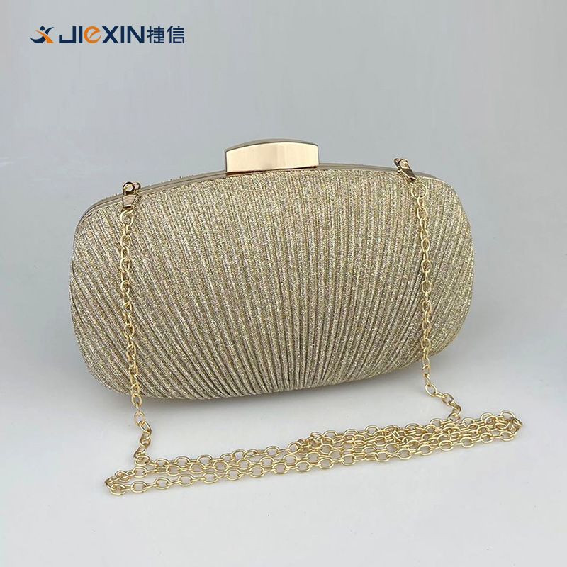 Borsa da sera formale cheongsam a spalla singola con pieghe scintillanti alla moda_voghion.com