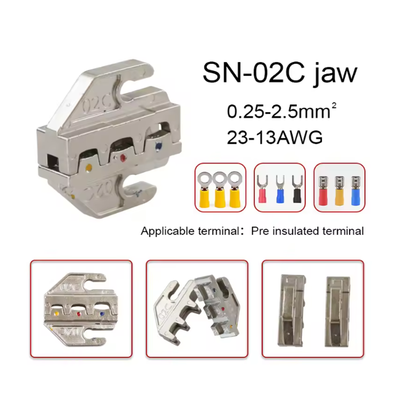 58B 02C 06WF X6 Legierung Backe Crimpen Werkzeug Zangen SN-2546B Verwendet Für Crimpen Terminals Backe Slot Breite 4mm_voghion.com