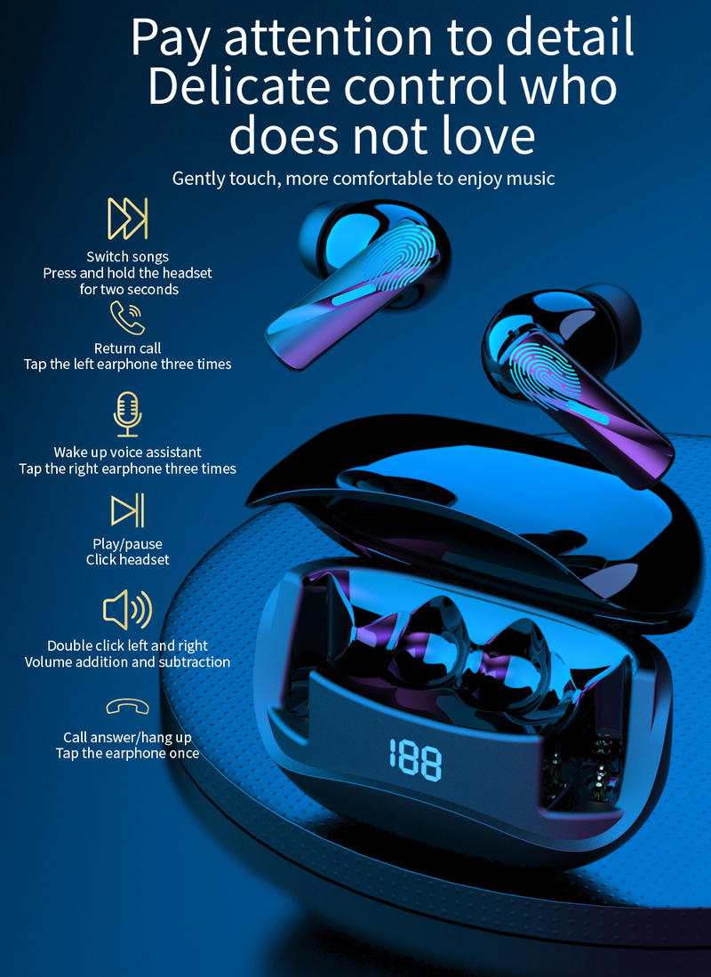 Nouveau Mate60 Pro écouteurs Bluetooth ANC + ENC réduction du bruit dans l'oreille poignée_voghion.com