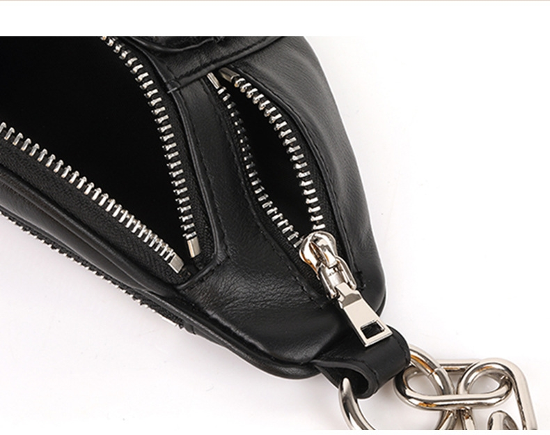 Alexandrian Mini-Internet-Hüfttasche im Designer-Stil, Unisex, berühmte Schaffell-Hüfttasche, Umhängetasche aus echtem Leder, Einzelschulter-Kettentasche_voghion.com