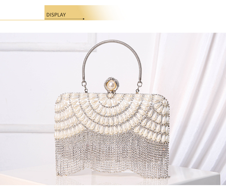 Abendtasche Quaste Abendtasche mit Kleid Handtasche Diamant Clutch_voghion.com