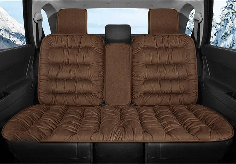 Winter Thick Warm Plush Car Seat Cushion Single Sheet Free Binding Winter Down Seat Cushion Seat_voghion.com