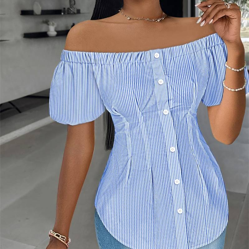Camicia a maniche lunghe con cuciture in pizzo da donna_voghion.com