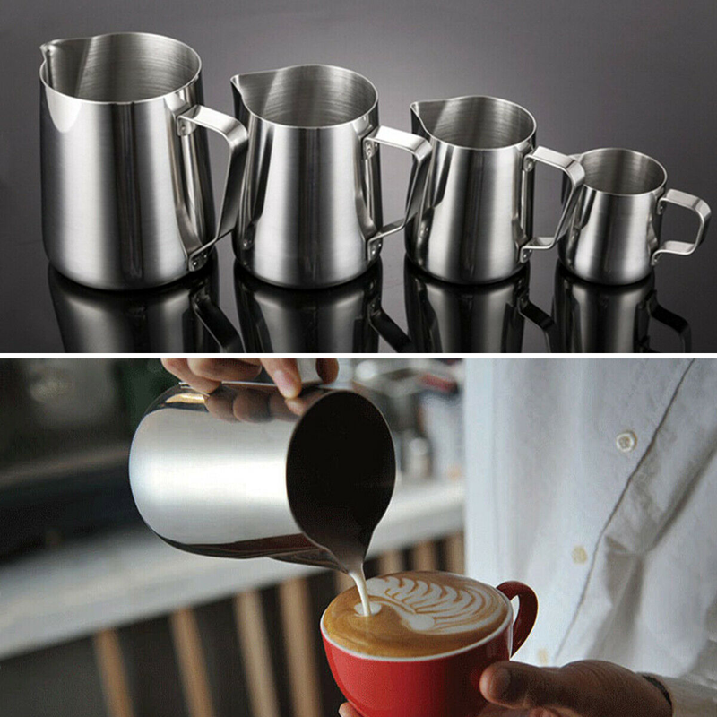 Kaffee-Milchaufschäumkrug, 600 ml, Edelstahl, Latte Art Krug_voghion.com