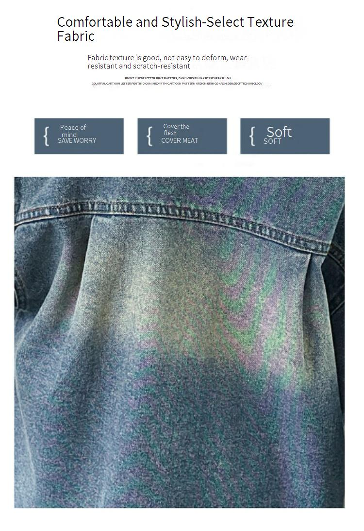 Mutter & Kinder Denim Anzüge Coole Hübsche Lose Retro Zwei Stück Anzüge_voghion.com