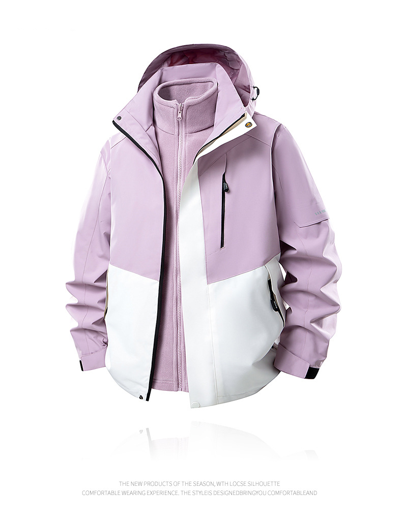 Herenkleding Outdoorjas Spatwaterdicht Afneembaar Outdoor Bergsport Reisjas_voghion.com