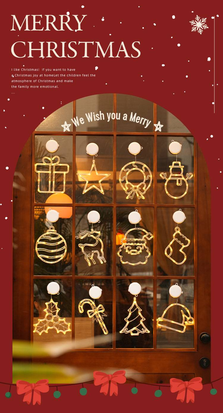 Luci colorate a LED per Natale, luci d'atmosfera, luci natalizie, luci sospese, decorazioni, ornamenti sospesi_voghion.com