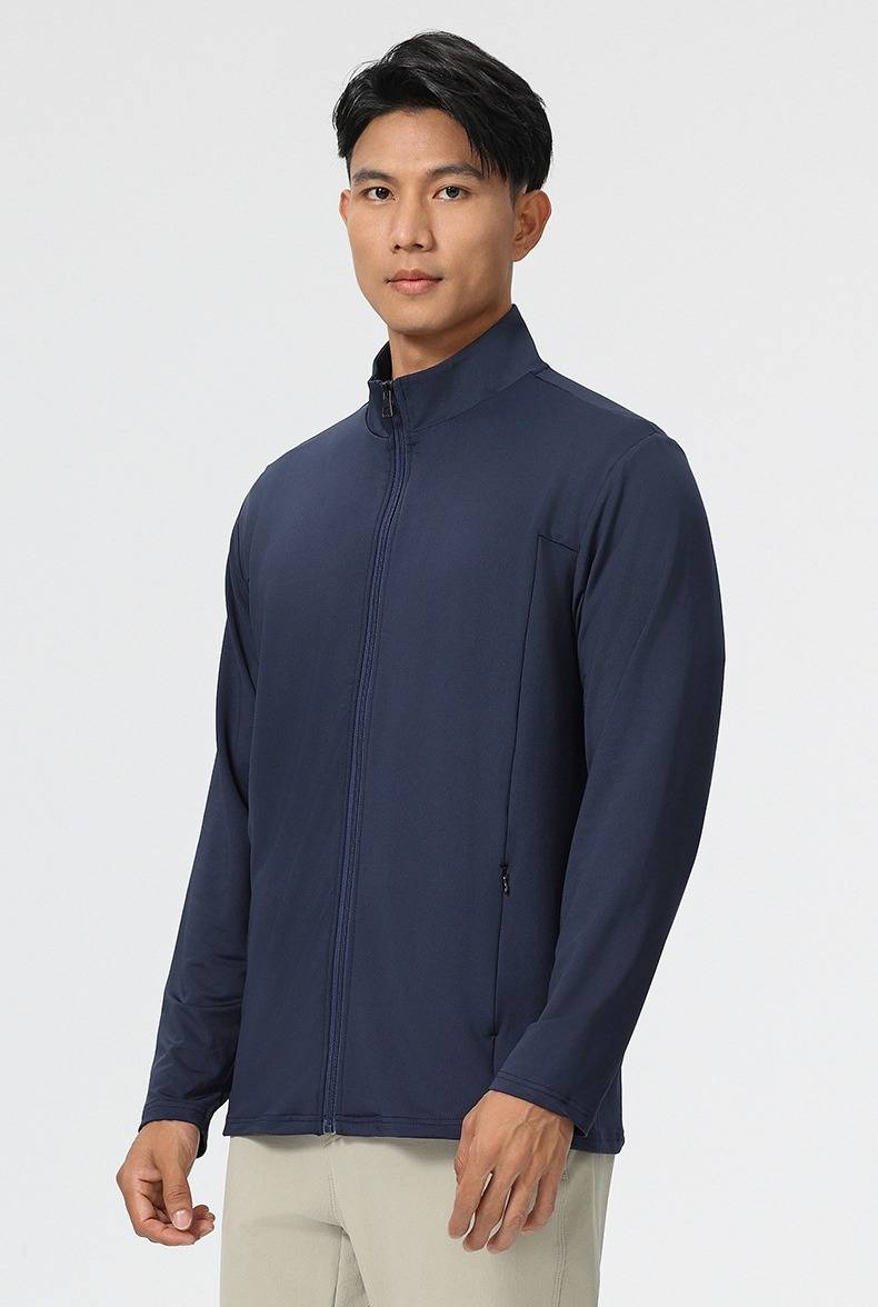 Winddichte Laufjacke für Herren – Leichtes, schnelltrocknendes Langarm-Trainingsoberteil (Schwarz, Königsblau, Weiß, M-4XL)_voghion.com