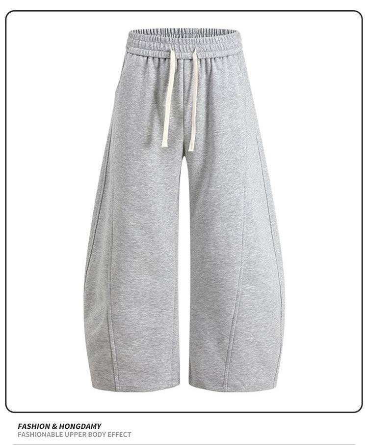 Men’s Casual Drawstring Jogger Pants – Relaxed Fit, Straight Leg, Cotton Blend (M-4XL, Black/Grey/Heather Grey, Everyday & Streetwear Essential)_voghion.com