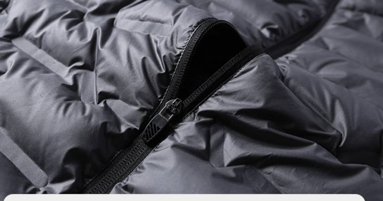 Selbstheizende Graphenweste für Herren – Leichte, gesteppte, ärmellose Jacke mit Stehkragen (Schwarz/Grau/) Winddichte Freizeit- und Sportbekleidung_voghion.com