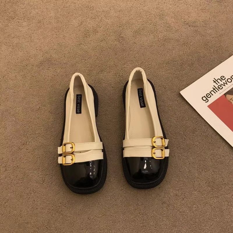 The New Retro British-style Small Leather Shoes Are Versatile And Can Be Paired With A Flat French Single Shoe, Mary Jane Women's Shoes_voghion.com