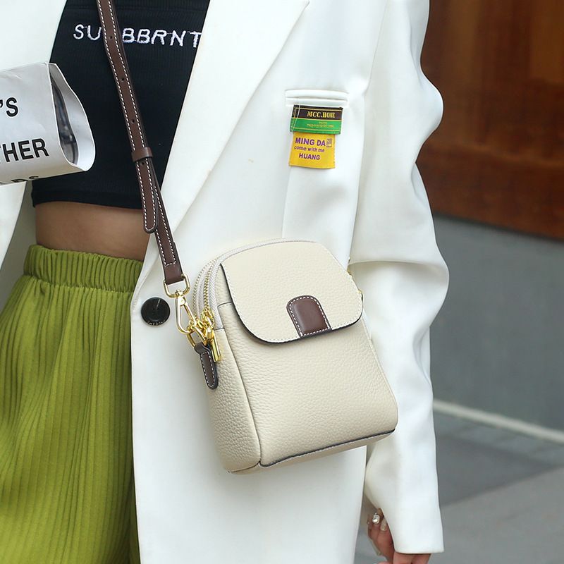 Borsa a tracolla piccola in vera pelle 2025, nuova borsa da donna con tracolla in pelle bovina e strato superiore, versatile, per telefono_voghion.com