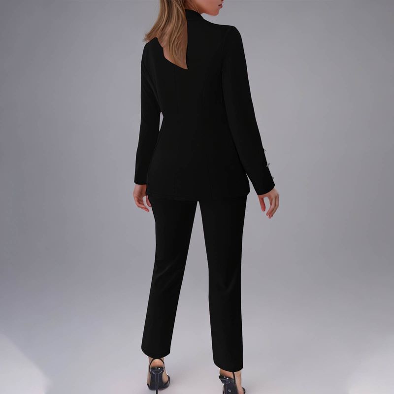 Damenbekleidung Damen Neue Mode Knopf Schlanke Revers Strickjacke Temperament Anzug Jacke Anzug_voghion.com