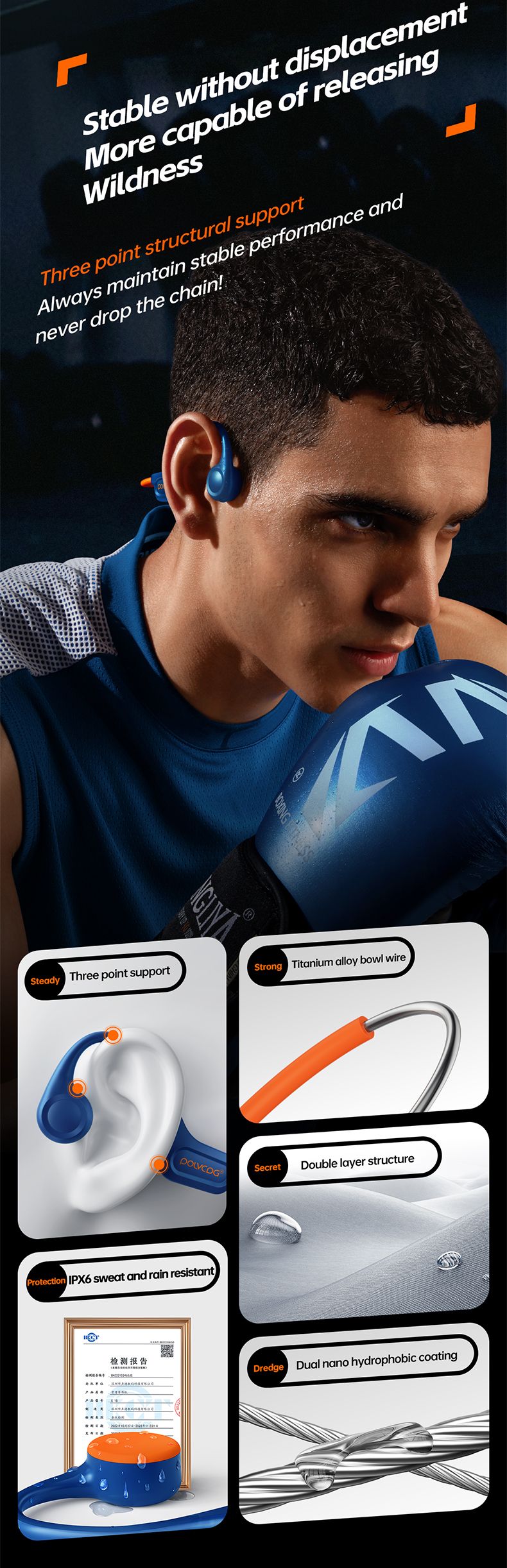 Bone Conduction Bluetooth Earphones 32GB Memory IPX6 Sweatproof And Rainproof Bicycle Sports Earphones X15_voghion.com