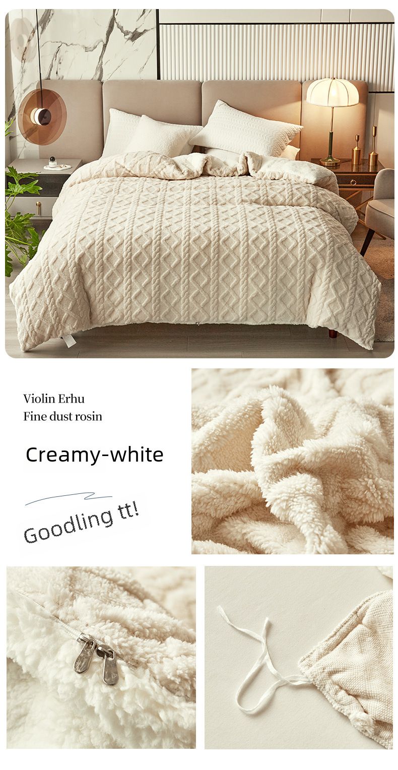 Double-layer thickened Tower velvet blanket lambswool sofa blanket office nap air conditioning children's blanket quilt cover_voghion.com
