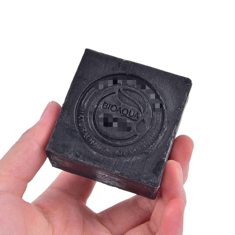 Bamboo Charcoal Handmade Soap Skin Moisturizing Deep Cleansing Oil Control Blackhead Remover Face Wash Hair Bath Skin Care 100g_voghion.com