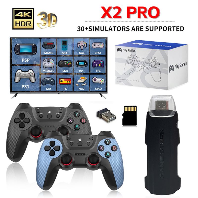 Nouvelle console de jeu Pro Home TV sans fil 4K HD X2, double lecteur, arcade, HDMI GD10_voghion.com