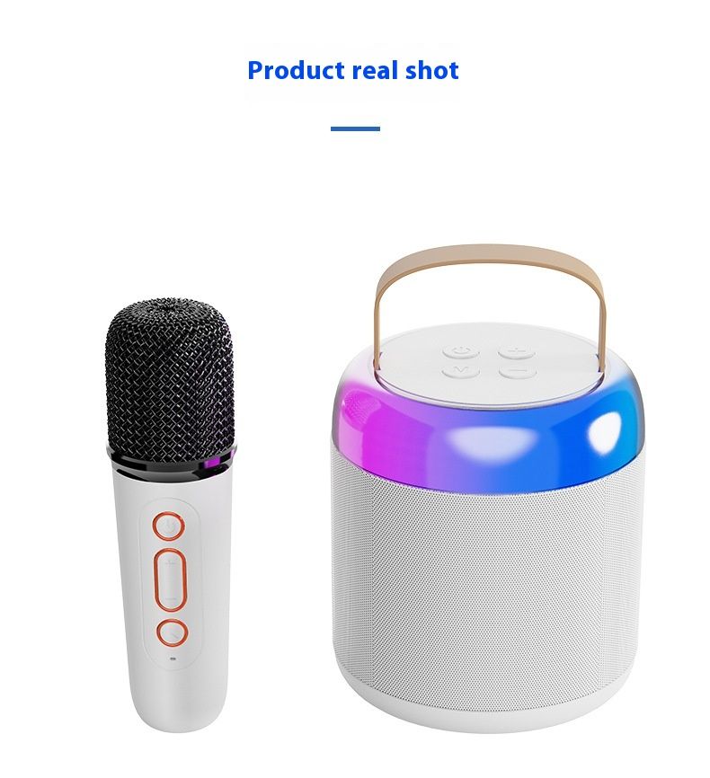 Y2 Home K-Song Telefone Bluetooth Pequeno Áudio Canto Karaokê Alto Volume Microfone Sem Fio Alto-falante_voghion.com