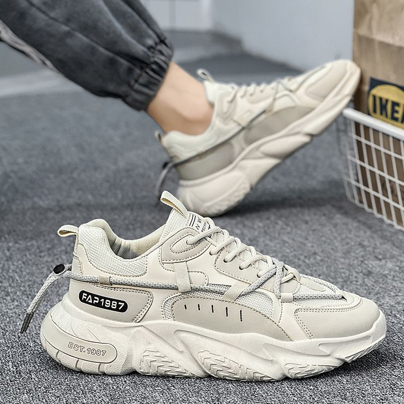 Sneakers Trend Versatile Height Increasing Men's Shoes Autumn Breathable Mesh Sports Shoes Casual Anti Slip Running Shoes_voghion.com