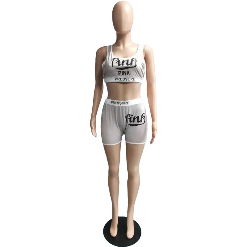 Women's Clothing Independent Station Fashion Casual Sexy Letter Print Swimsuit Two-piece Set_voghion.com