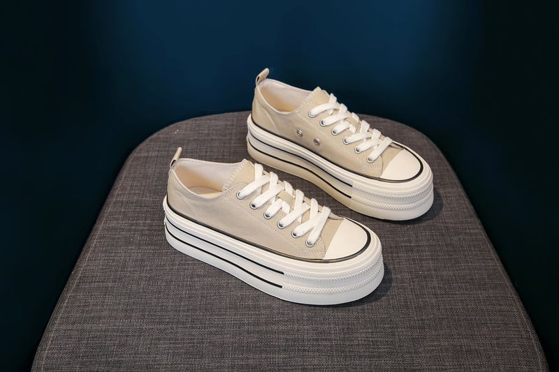 Women's Platform Canvas Shoes New Style Small Casual Sports Board Shoes All-match Explosive Small White Shoes_voghion.com