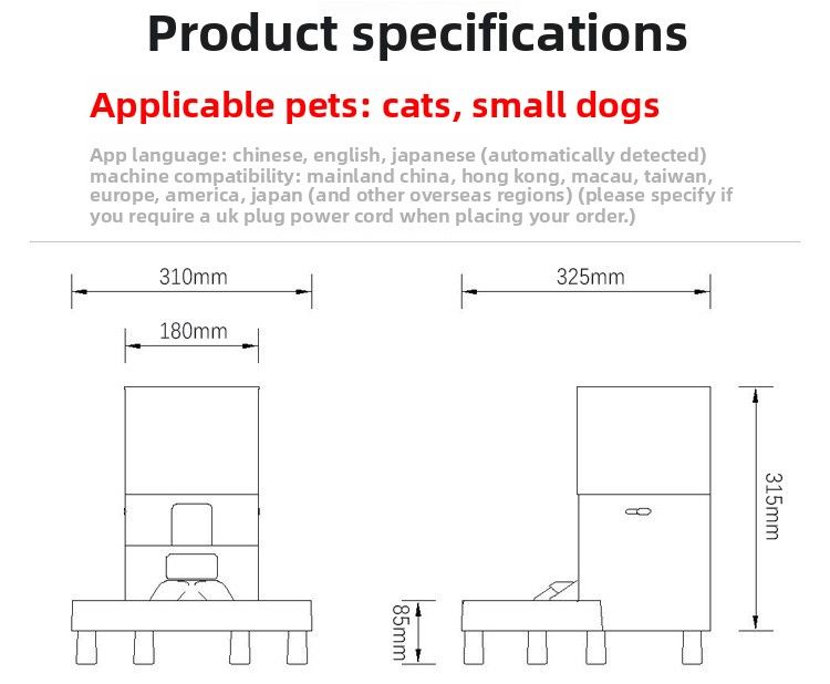 Comedero automático inteligente para gatos con WiFi, temporizador, control remoto y función cuantitativa._voghion.com