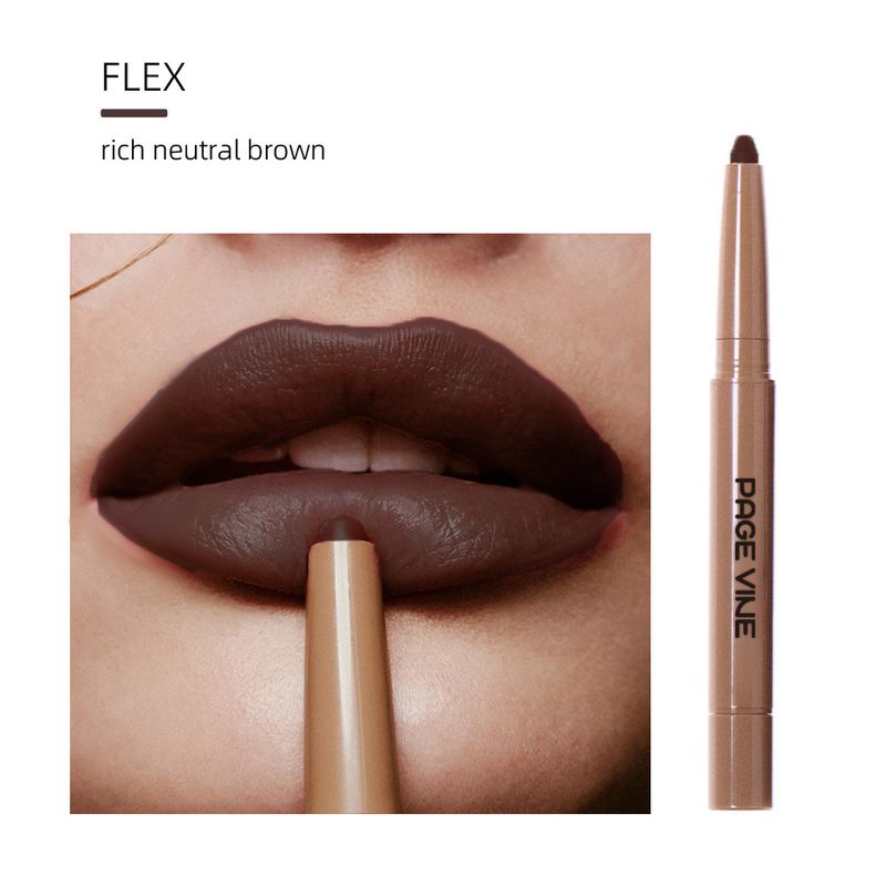 Makeup PAGE VINE Matte Double-Ended Silky Smooth Polypeptide Lip Liner Nude Lippenstift_voghion.com