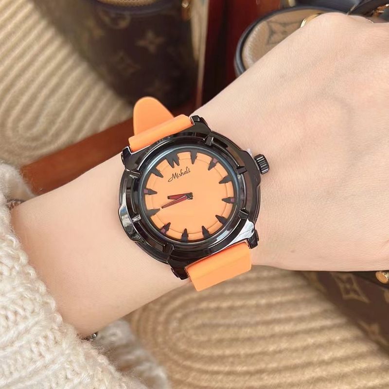 Milisha Steel Trendy Personality Red Black New Women's Watch Fashion Large Dial_voghion.com