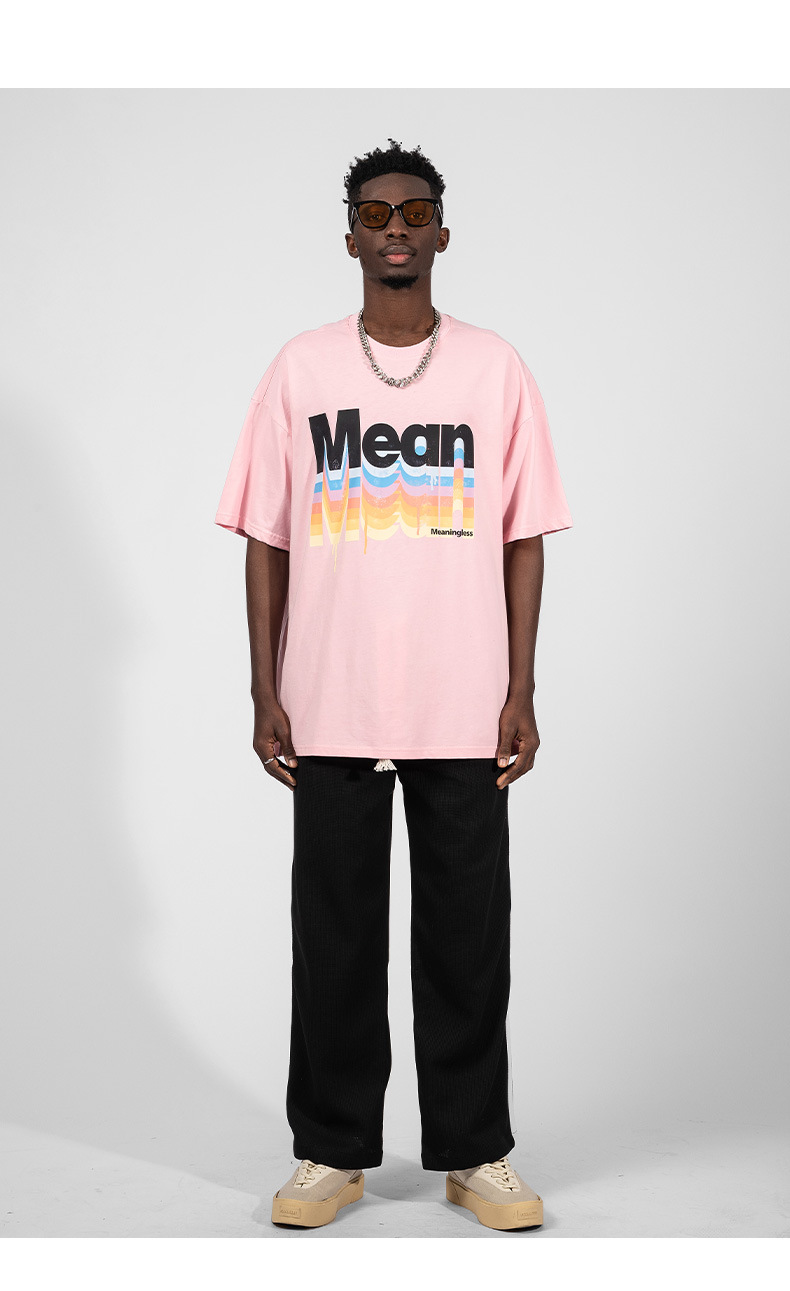 Men's Clothing Round Neck Short Sleeve t Shirt Spring And Summer Heavy 220g Loose Large Size Couple Bottoming Shirt_voghion.com